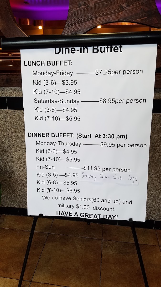 City Buffet Sushi & Grill Menu - Image 1
